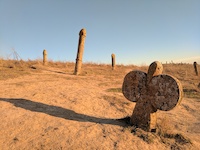Tombstones shaped as genitals
