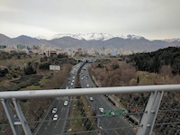 Tehran in Winter from Nature Bridge
